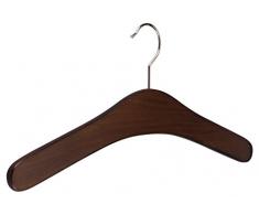 Garderobenbügel Gent 42 cm Haken silberfarbig Buchenholz lackiert körpergeformt nussbaum