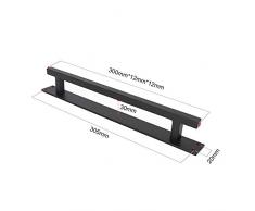 Garten Tor Griff Schwarz – Goldenwarm 1 Stück 320mm Türgriffe Zimmertür Küche Schrank Haustür Kohlenstoffstahl Pulverbeschichtung Handgriff Scheunentor Schiebetüren Türgriff LS0403BK