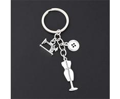 1Pc Nähmaschine Kleidung Knopf Schlüsselbund Garderobe Schlüsselhalter Für Seamstess Mutter Geschenk Handwerk Zubehör