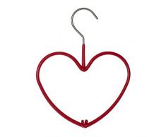 CLOU Gürtel Gürtelhalter und Schmuckhalter Bügel, aus Metall, mit Antirutschbeschichtung, rot, L 24 x B 19 x T 0,4 cm