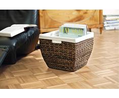 Zeitschriftenkorb mit Textileinlage