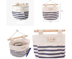 Fieans Hängeorganizer,Wand hängenden,Hanging Storage Bag,Wand Utensilo 3 Tasche Tür zurück Aufbewahrungstasche Hängende Multifunktionale Hängenden Tasche-Blau