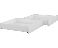 Erst-Holz® Bettkasten für unsere Etagenbetten - 2-teilig - Kiefer weiß - 90.10-S2 W