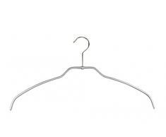 MAWA Metall Kleiderbügel, SKINfriedly Anti-Rutsch Beschichtung, 10 Stück, 42 cm, silber