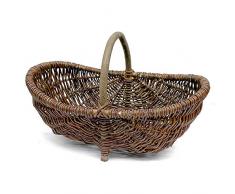 TGG Gartenkorb 55cm, Erntekorb, Kartoffelkorb, Weidenkorb, Natur