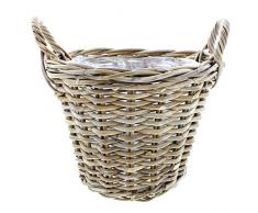 FRANK FLECHTWAREN Großer Pflanz-Korb Rattan