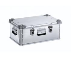 ZARGES Alu-Transportkiste - in robuster Ausführung - Inhalt 42 l, Innen-LxBxH 550 x 350 x 220 mm - Alu-Box Alu-Kiste Alu-Transportkiste Alutransportkiste Alutransportkisten Mehrwegbox Rollkiste aus Aluminium Transport-Behälter Transport-Stahlbox