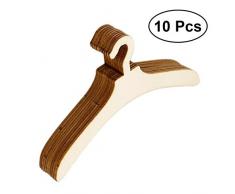 aifengxiandonglingbaihuo 10 Mini Holz Kleiderbügel Puppe Zubehör Puppe Kleidung Mantel Kleid für Kinder Bastelprojekte