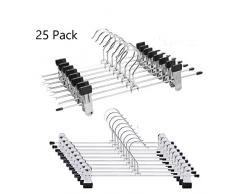 Catalpa Blume 25 x Metall Hosenbügel Hosenspanner Kleiderbügel Klammerbügel Rockbügel