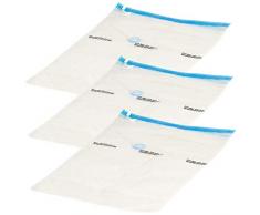 PEARL Vakuumbeutel für Wäsche: 3er-Set Vakuum-Beutel zur Kompression per Staubsauger, 50 x 80 cm (Vakuum-Tasche)