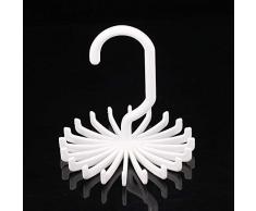 Silverdee Drehbarer Krawattenhalter Verstellbarer Krawattenhalter für 20 Krawattenhalter Organizer Men for Closet Rotierender Hakenhalter Gürtel Schals Kleiderbügel