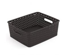 CURVER 03611-210-00 Dekorativer Korb My Style M, 13 L, dunkelbraun