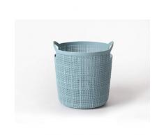 hhuanxiao Aufbewahrungsbox Hochwertige Küche Badezimmer Nachahmung Rattan Aufbewahrungskorb Kunststoff Aufbewahrungkörbe Griff Schlafzimmer Wäsche Kleidung Veranstalter