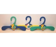 Kleiderbügelset Enten 3-er Set aus Massivholz ca. 30cm