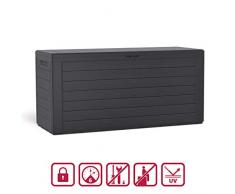 Kompakte Kissenbox/Aufbewahrungsbox in mit 280 Liter Nutzvolumen. Robust, abwaschbar und einfach im Aufbau! (Anthrazit)
