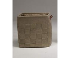 Artra Design Strickkorb Beige Aufbewahrungskorb Aufbewahren Ordnungshelfer, Aufbewahrungshelfer, Häkelkörbchen mit Henkel (40x30x42cm) für Decken, Spielzeug, Büro, Kinderzimme,r Schlafzimmer