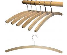 Hagspiel Kleiderbügel aus Buchenholz, Einfachbügel roh, 42 cm lang, sehr platzsparend, Umweltfreundlich, Made in EU 30 Stk. roh Standard
