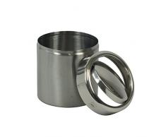 KELA 21381, Schwingdeckeleimer 1,5 l, Edelstahl, Ano, Silber Matt