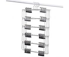 STARVAST 4 Pack Mehrfach-Rockbügel Kleiderbügel Hosenbügel Metall, 42 X 34 X 8 cm