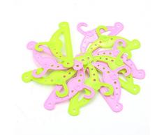 Baoblaze 10 Stück Mini Kleiderbügel Garderobenbügel Für 18 Zoll Puppe Zubehör - 12,5x7cm