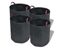 vidaXL 4X Rasensack Gartensack Laubsack Gartenabfallsack Abfallsack 120L PP