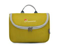 Mountaintop Kulturbeutel Kosmetiktasche Kulturtasche zum Aufhängen Toiletry Bag Waschtasche für Reise Urlaub, 23.5 x 6 x 17 cm (A - Palm Gold)