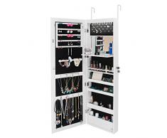 Ezigoo LED Schmuckschrank mit verschließbarer Tür – Schmuckschrank hängend