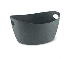Koziol Zuber Bottichelli L, Korb, Utensilo, Bottich, Thermoplastischer Kunststoff, Organic Deep Grey, 15 L, 5730673