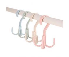 Limeow Kleidung Krawatten Tasche Halter Gedreht Storage Rack Tasche Gürtelhalter Schal Kleine Gegenstände Lassen Sich Platzsparend und Einfach in 4 Farben Aufhängen 4 Packung
