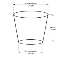 Gartenkorb rund, braun, Øo 34cm x Øu 24cm x H 27cm