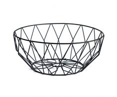 fastar Nordic Obstkorb, Früchte Korb Metall Schwarz Schalen Aufbewahrung Eisen Snacks Aufbewahrungskorb Home Kitchen Art Dekoration