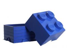 LEGO Aufbewahrungsstein, 4 Noppen, Stapelbare Aufbewahrungsbox, 5,7 l, blau