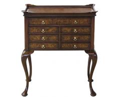 Casa Padrino Jugendstil Schmuckkommode Braun/Dunkelbraun 61 x 35 x H. 72 cm - Schmuckschrank mit 7 Schubladen