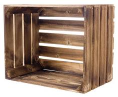 3er set massive Obstkiste Apfelkiste Weinkiste aus dem Alten Land +++ 50 x 40 x 30 cm (GEFLAMMT)