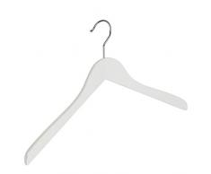 Der Kleiderbügelriese - Blusen / Hemdenbügel Buchenholz weiß lackiert, 44 cm