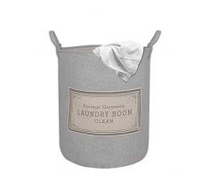 GEEDIAR Wäschekorb - 96L Faltbare Stoff Wäschesammler mit Griff - Tragbar & leichtgewichtig Runde Lagerung Wäschetonne für Badzimmer, Kinderzimmer, Spielzeug, Kleidung, Organisation (43x43x52cm)