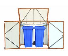 Tepro Mülltonnen-Box für zwei Tonnen, Metall Mülltonnen-Verkleidung Mülltonnenbox