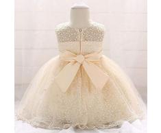 WTDlove Kinder Kleid Baby Vollmond Jahr alte Wäsche Kleid Spitze Nagel Prinzessin Puff Dress Perlen