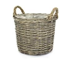 Decoline Weiden Pflanzkorb mit Henkeln und Einsatz M - Ø 38cm