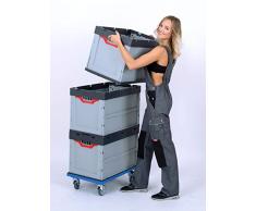 5er Set Profi-Faltbox ohne Deckel Auer FB 64/42, 60 x 40 x 42 cm, 87 Liter, Faltbox Behälter Stapelbehälter Aufbewahrungskiste