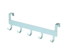 Fesjoy Türgarderobe mit 5 Haken, Platzsparend Multifunktional Türhaken ohne Bohren für Küche, Badezimmer, Wohnzimmer und Flur