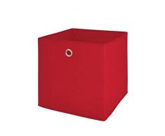 Möbel Akut Faltbox 4er Set in rot, Aufbewahrungsbox für Raumteiler oder Regale