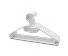 100 Stück - Kleiderbügel Centi Kunststoff drehbarer Haken - Weiß