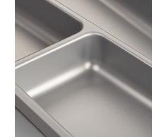 SO-TECH® Besteckeinsatz ORGA-BOX II für Nobilia 50er Schublade (462 x 405 mm) silbergrau
