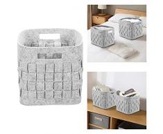 Rraycom Filz-Korb Korb-Set Aufbewahrungs,Kaminholzkorb Wäschekorb Zeitungskorb für die Aufbewahrung 34 * 29 * 29cm 1pack