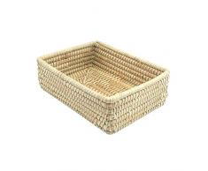 Gruener Handel Flechtkorb Kaisagras Rechteckig - Natur - Handarbeit - Fair Trade (Groß)
