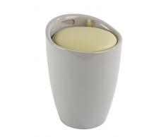 Wenko 21951100 Candy Badhocker mit abnehmbarem Wäschesack, Fassungsvermögen, 20 L, Kunststoff, 36 x 50,5 x 36 cm, taupe