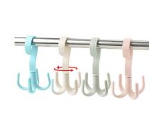 INHEMI 4 x Gürtelhalter Gürtelbügel,Moderner Kleiderhaken Drehbar