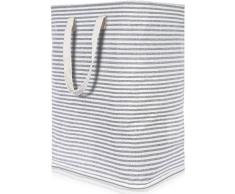 Lifewit Wäschekorb Groß Wäschesammler Faltbar Wäschebox Wasserdicht Wäschesortierer Aufbewahrungsbox mit Griffe, Grau, 72L, 40x30x60cm