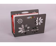 Zeitungsständer, Flower HxBxT: 23x32x12 cm, moonstone-grau/Made in Germany, Marke: Szagato (Zeitungshalter, Zeitschriftenständer)